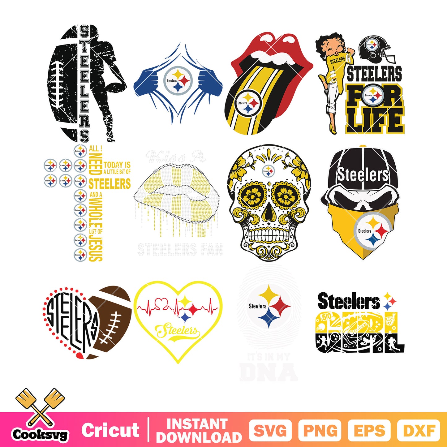 ALl i need steelers whole lot jesus bundle svg, pittburgh steelers svg