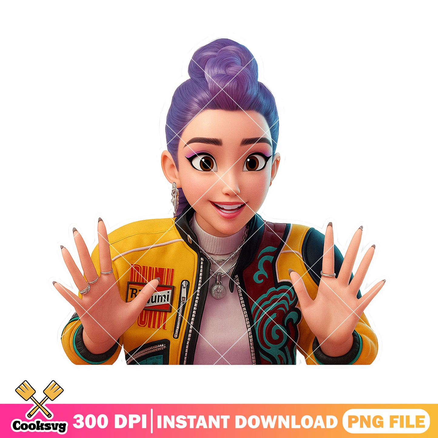Absolute cinema rumi png, rumi huntrix png, kpop huntrix png