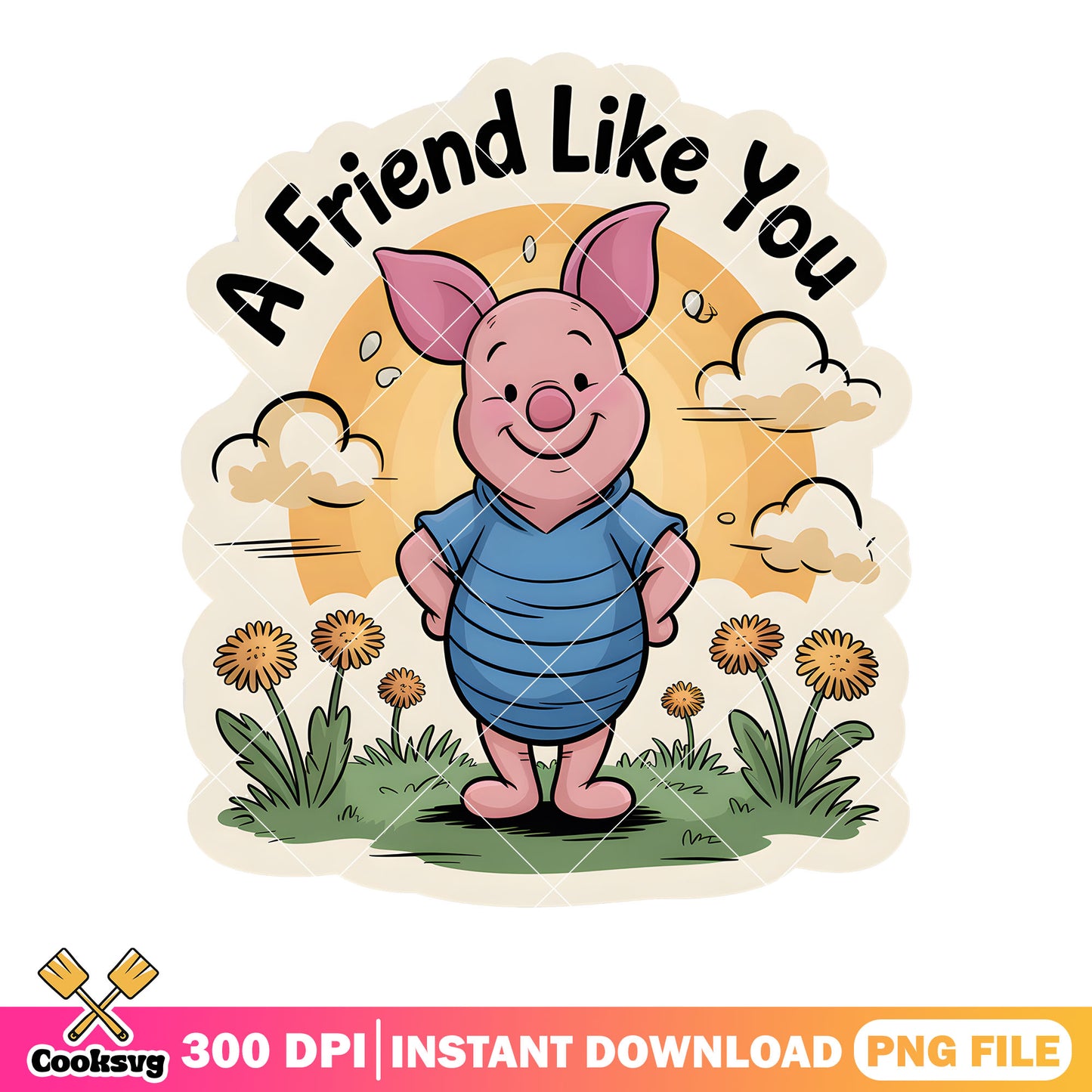 A friend like you piglet png, pooh friends png, winnie the pooh piglet png