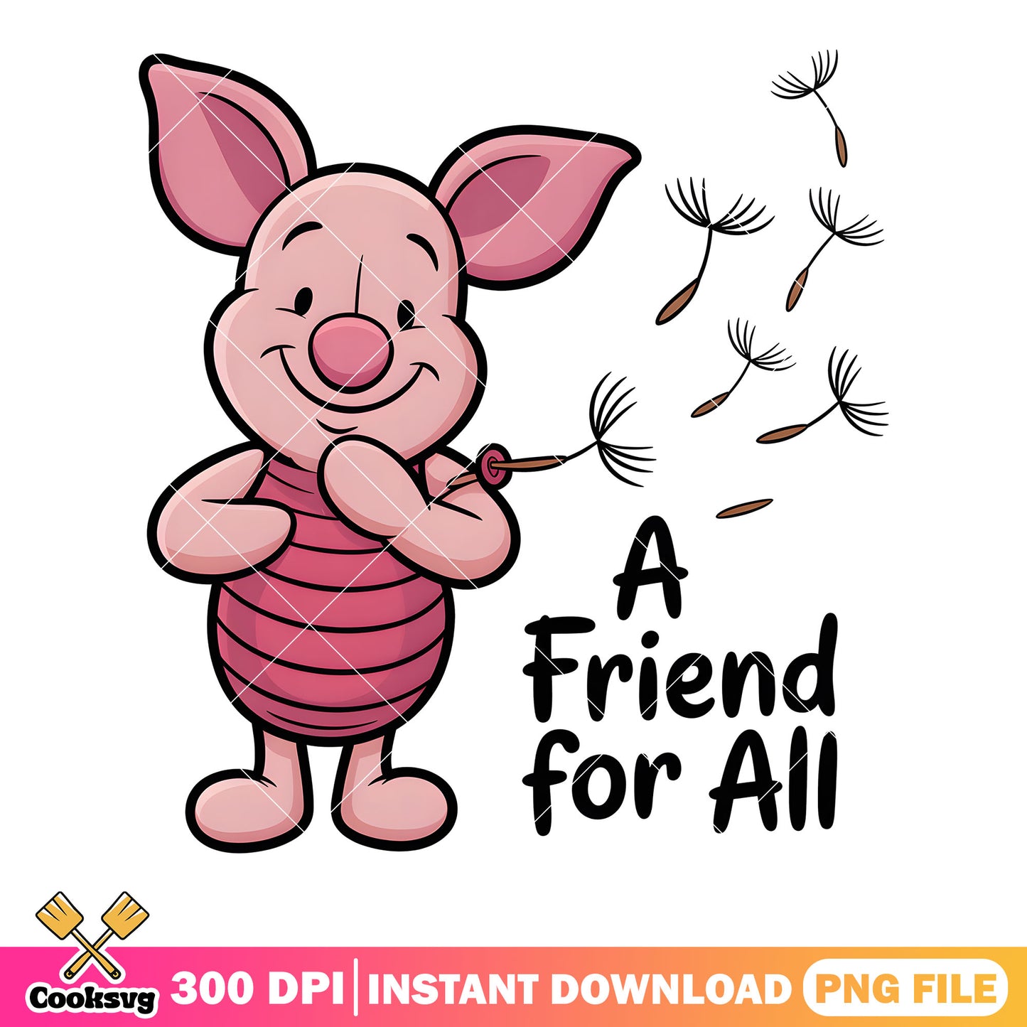 A friends for all png, pooh poster png, disney piglet png