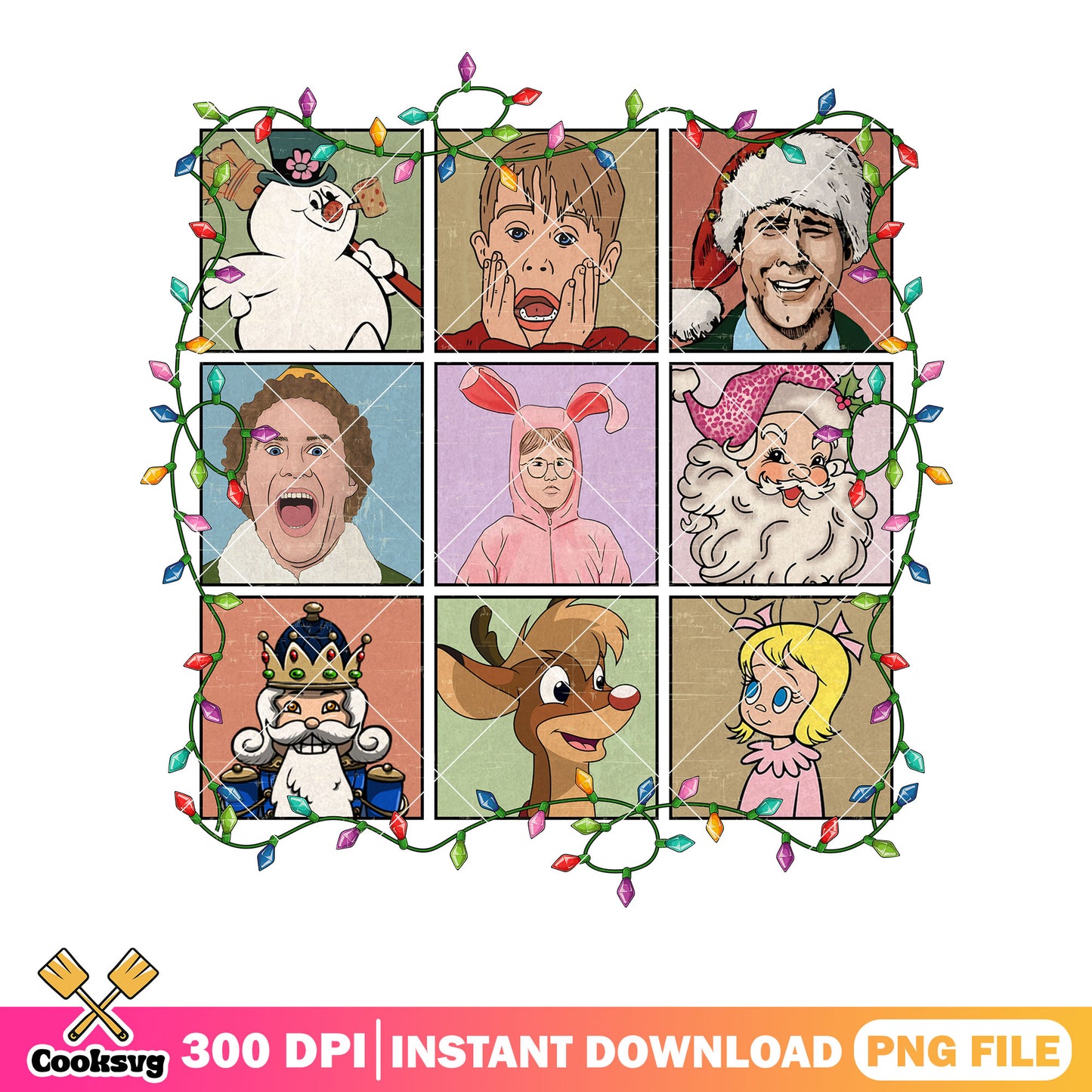 All my favorite stuff in here png, cindy lou who png, santa claus png