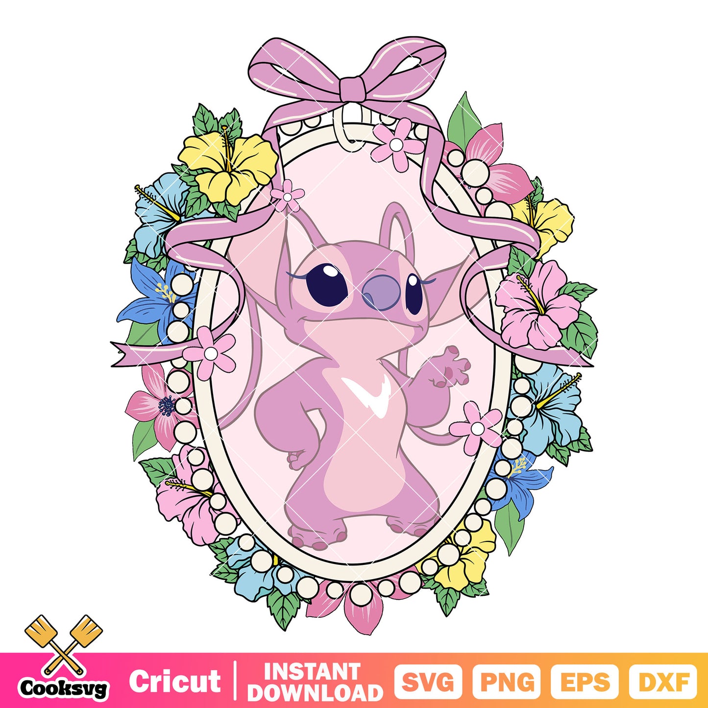 Angel in stitch disney mirror png, stitch angel png, disney magic mirror png