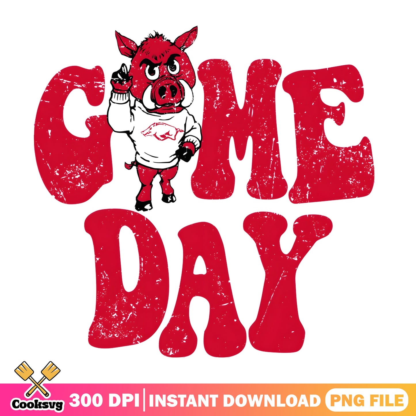 Arkansas Razorbacks Game Day PNG, Hogs Football PNG, College PNG