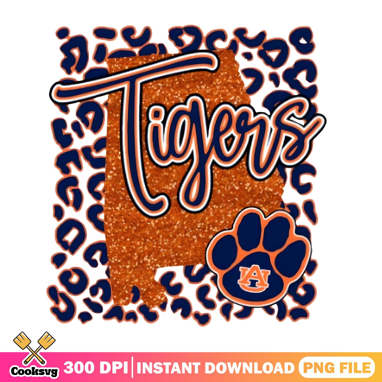 Auburn Tigers Leopard PNG, Alabama State Tigers PNG, Football PNG