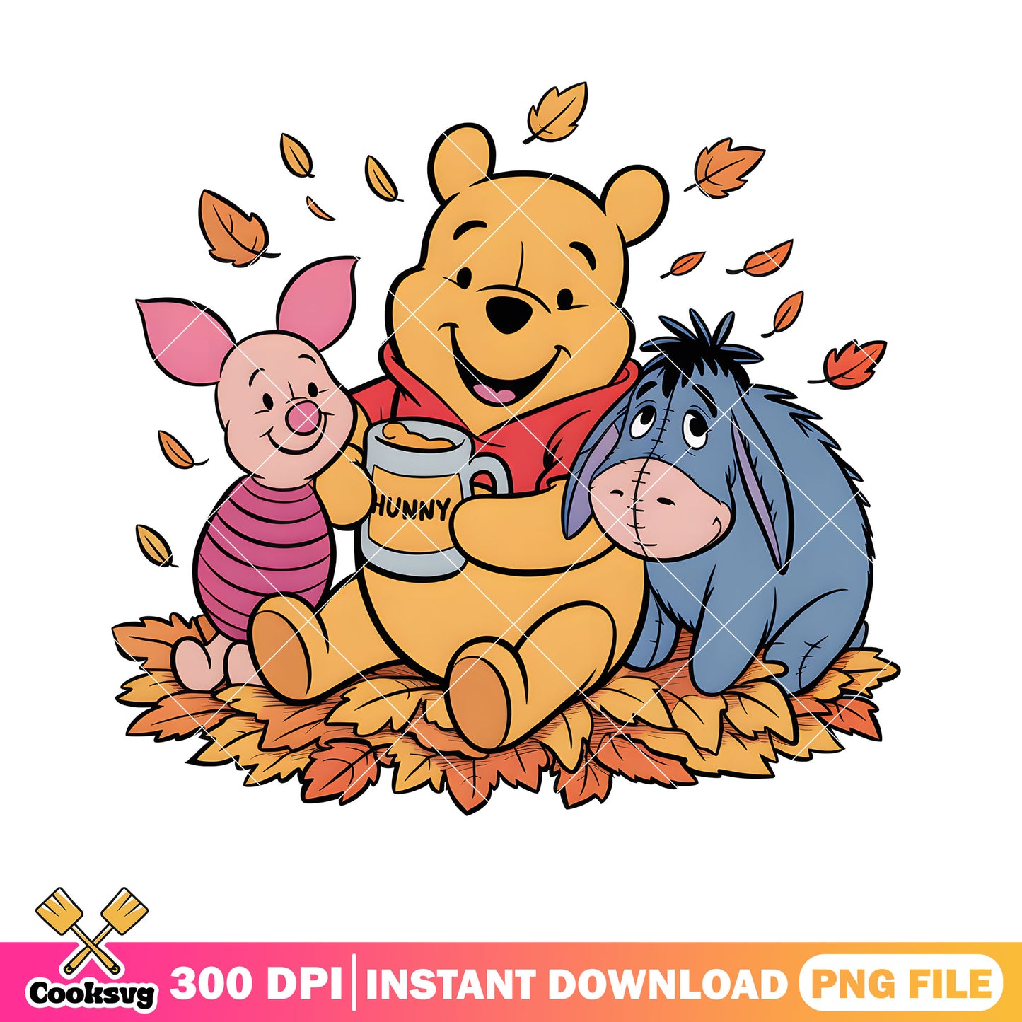 Autumn hunny pooh winnie png, winnie the pooh png, autumn day png