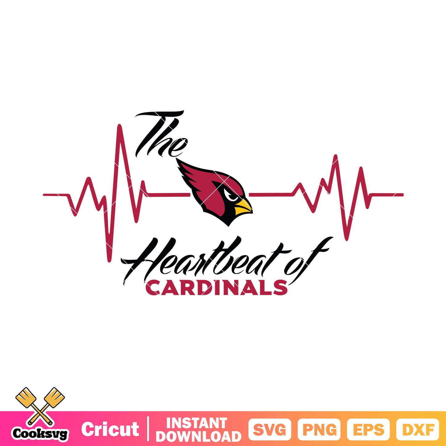 BPM of arizona cardinals svg, nfl svg, nfc west football team svg