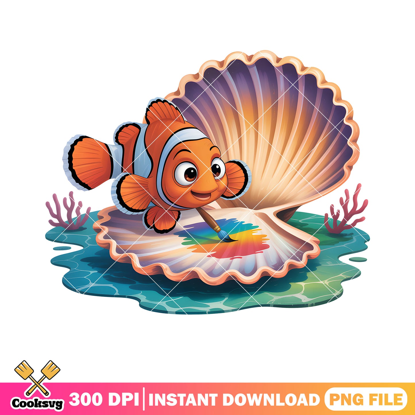 Baby clownfish nemo png, disney finding nemo png, nemo png