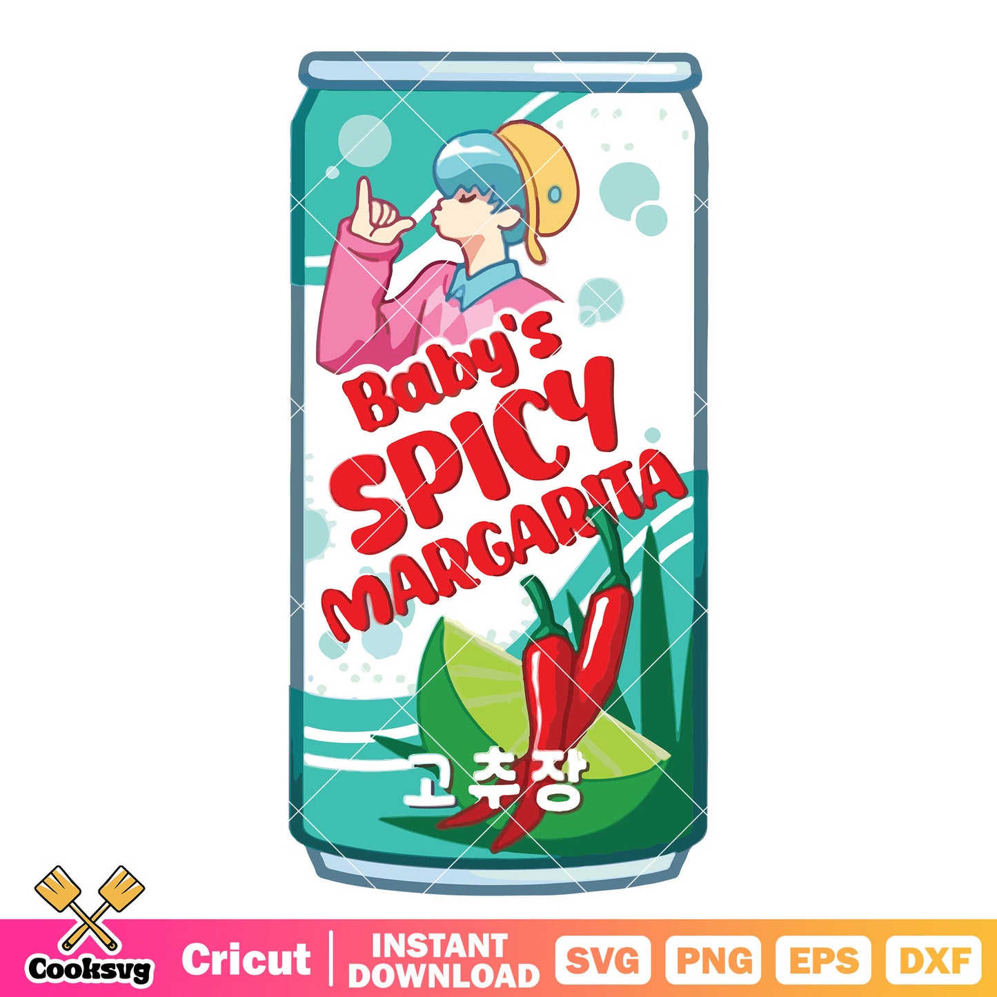 Baby spicy margarita soda svg, baby soda pop svg, saja boys svg