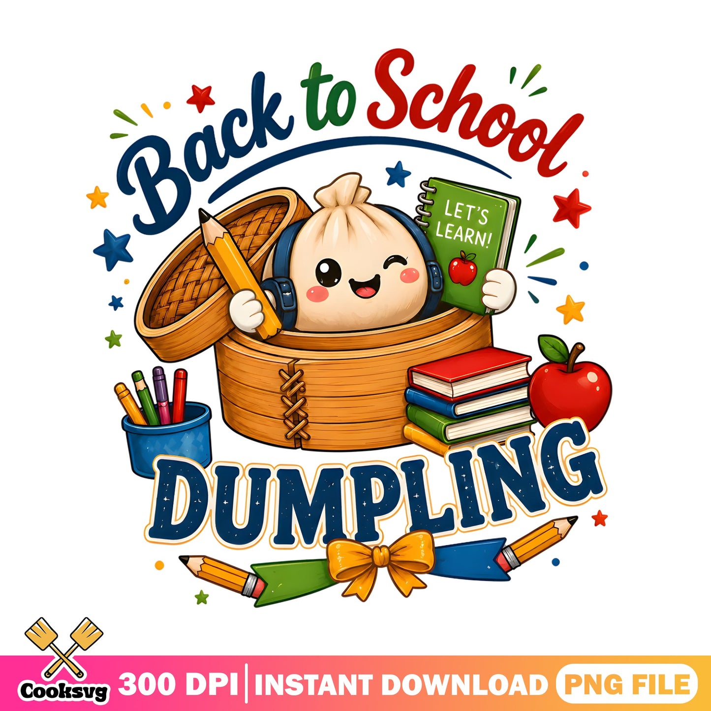 Back To School Dumpling PNG, Cute Dumpling PNG, Teacher PNG