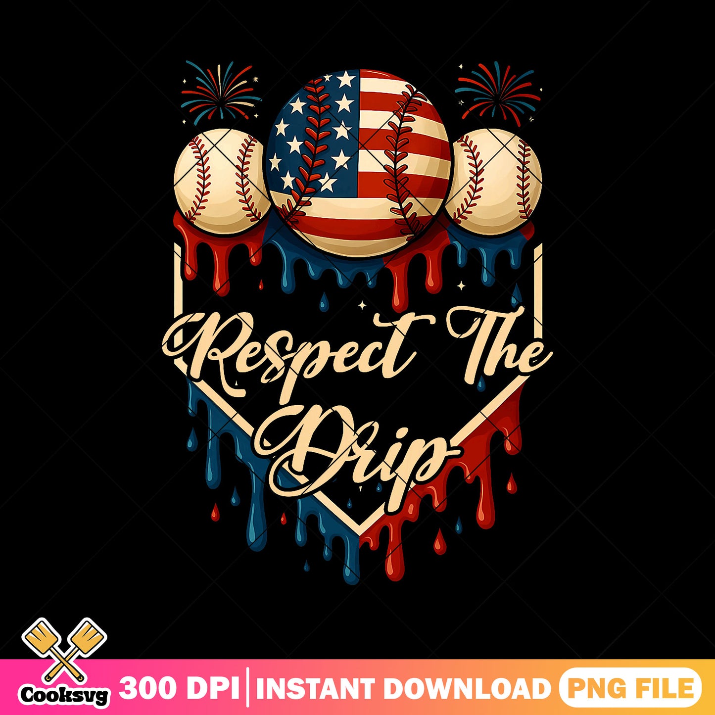 Baseball respect the drip png, america baseball png, baseball ball png