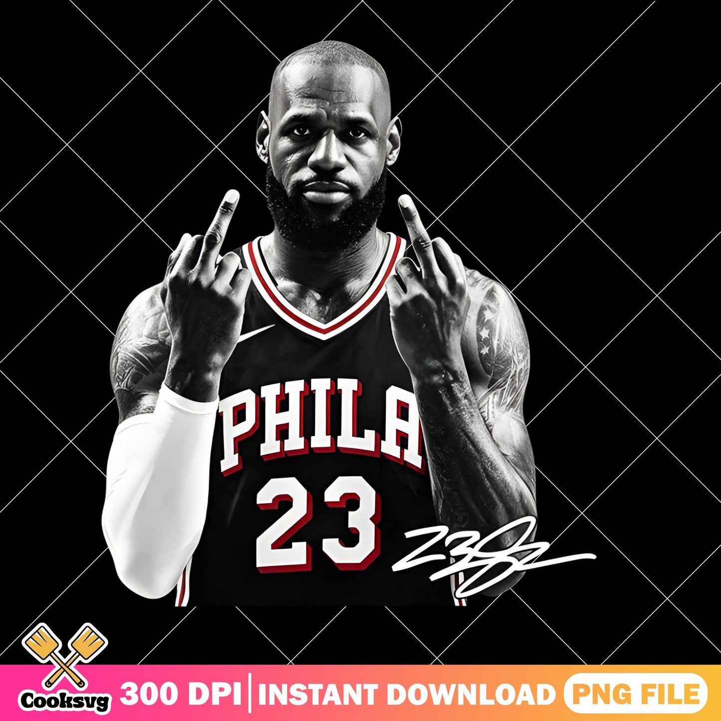 Basketball Player Number 23 Phila Jersey PNG, NBA Fan PNG, Sports PNG