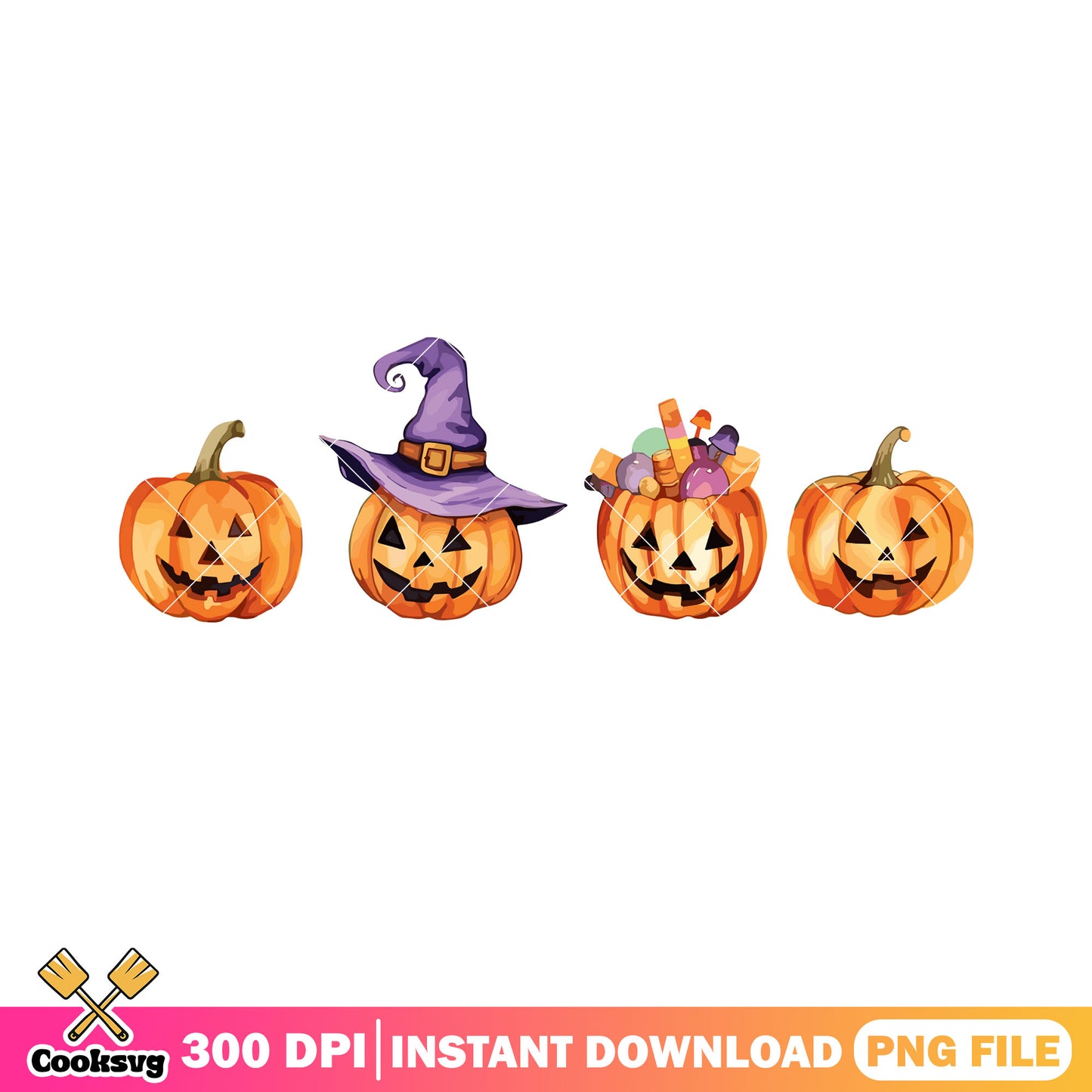 Basket pumpkin candy png, jack o lantern png, halloween scary png