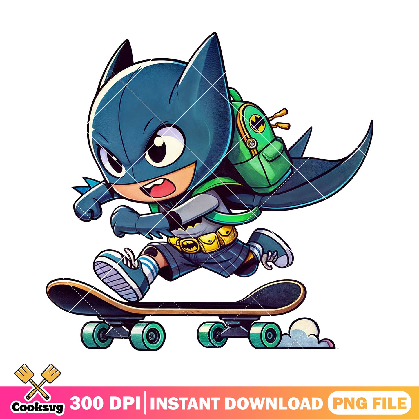 Batman back school design png, dc cartoon png, back to school day png