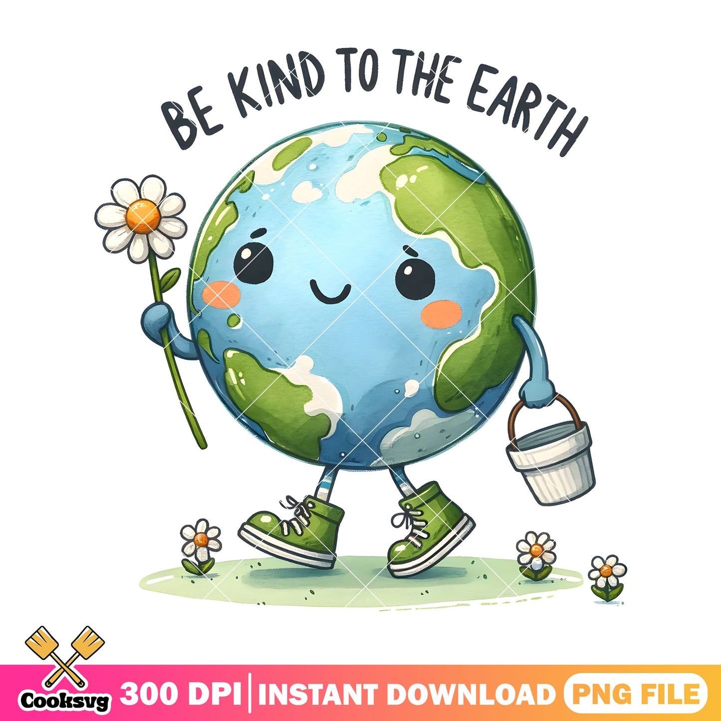 Bekind to the earth cartoon earth design png, happy earth day png