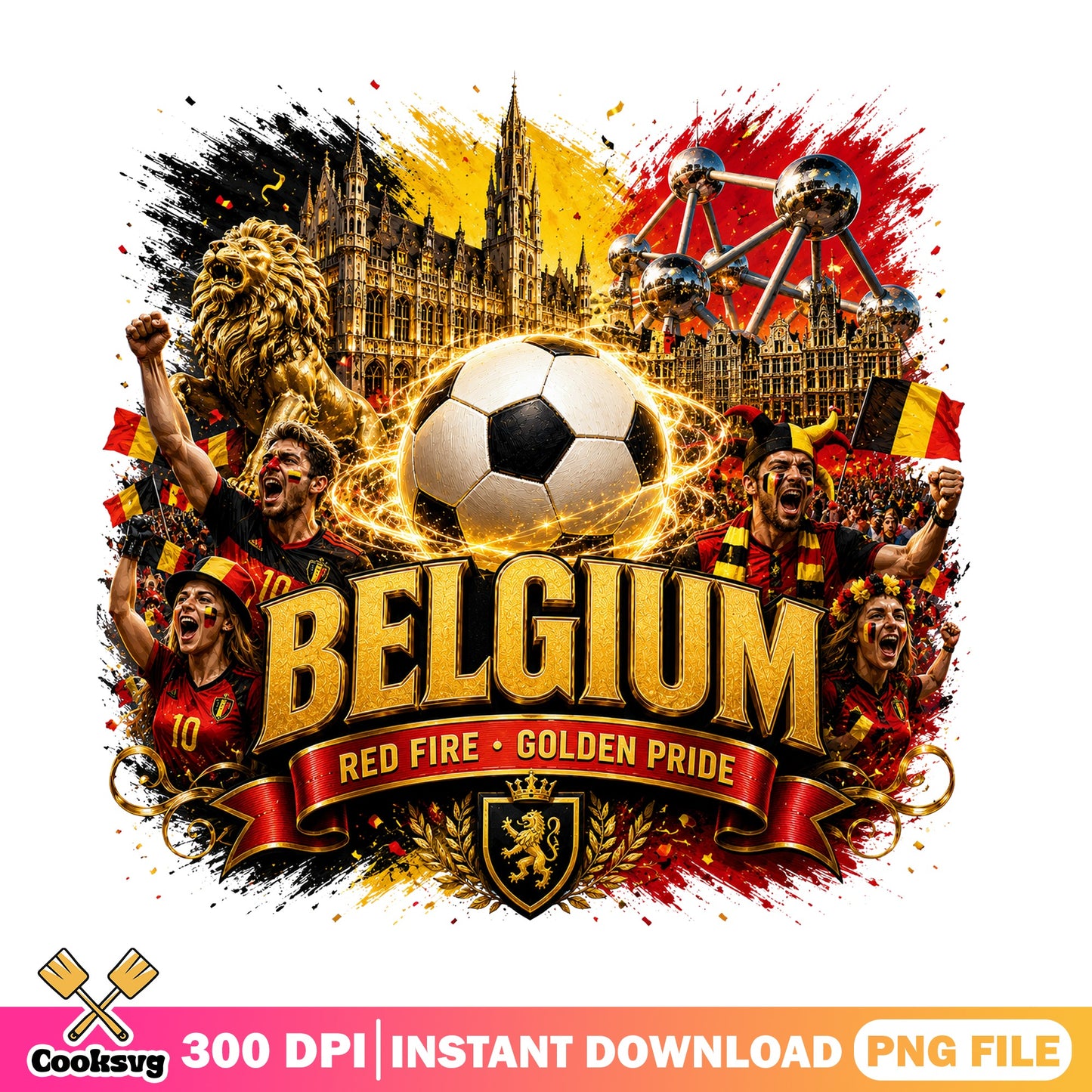 Belgium Soccer PNG, Belgium Football Fan Shirt, Soccer PNG