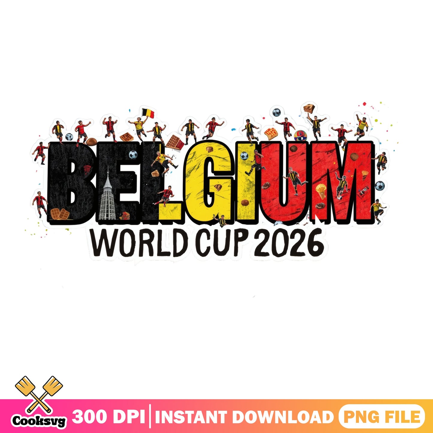 Belgium World Cup 2026 PNG, Soccer Belgium Flag PNG, Football PNG