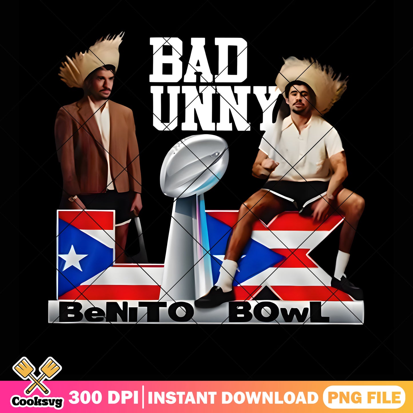 Benito bad bunny png, national football leauge png, nfl mascot png