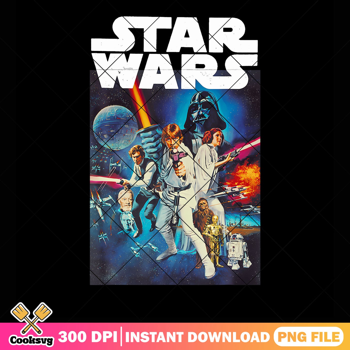 Big poster Star War png, dark vader png, disney pixar movies png