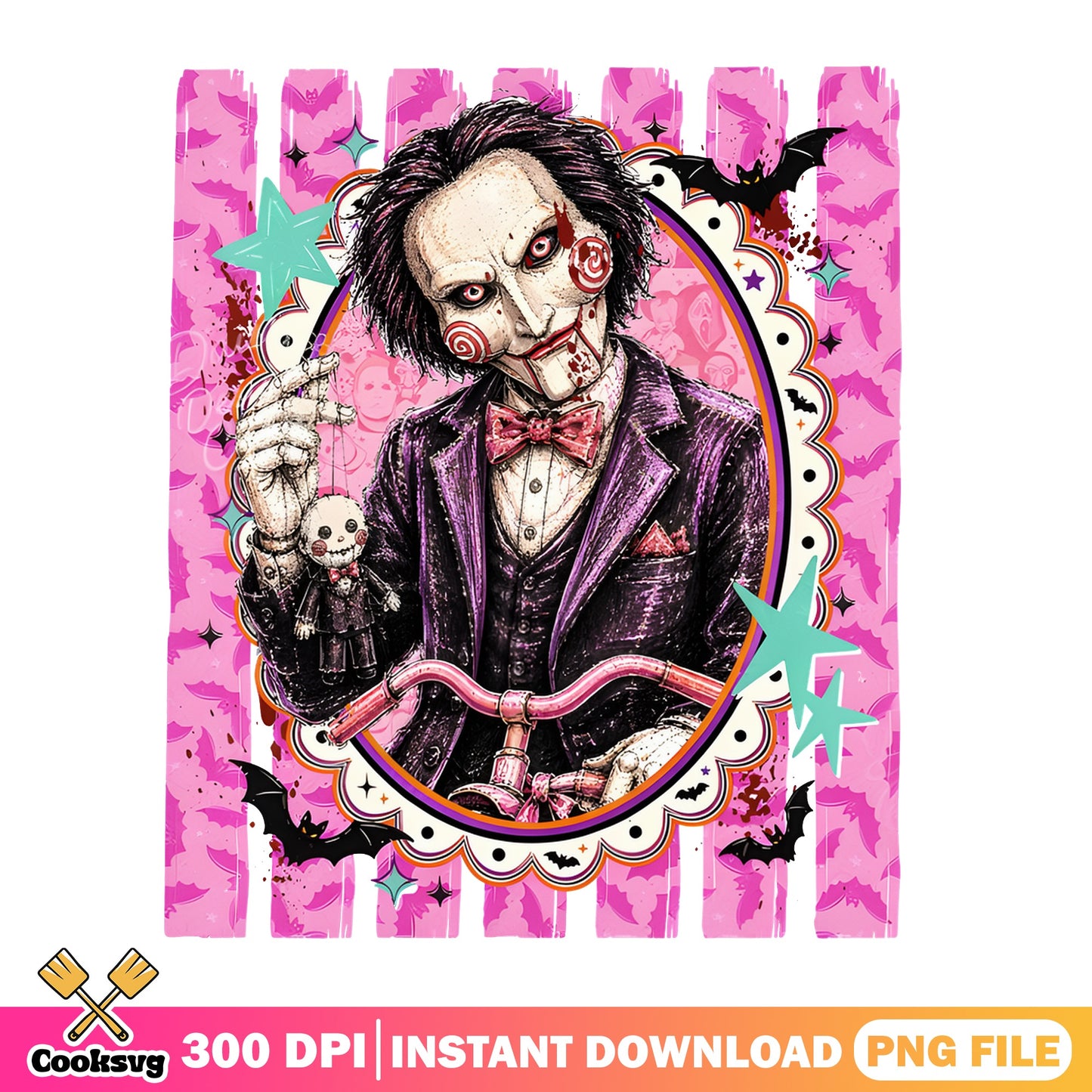 Billy The Puppet Saw Halloween PNG, Horror Movie PNG, Jigsaw PNG