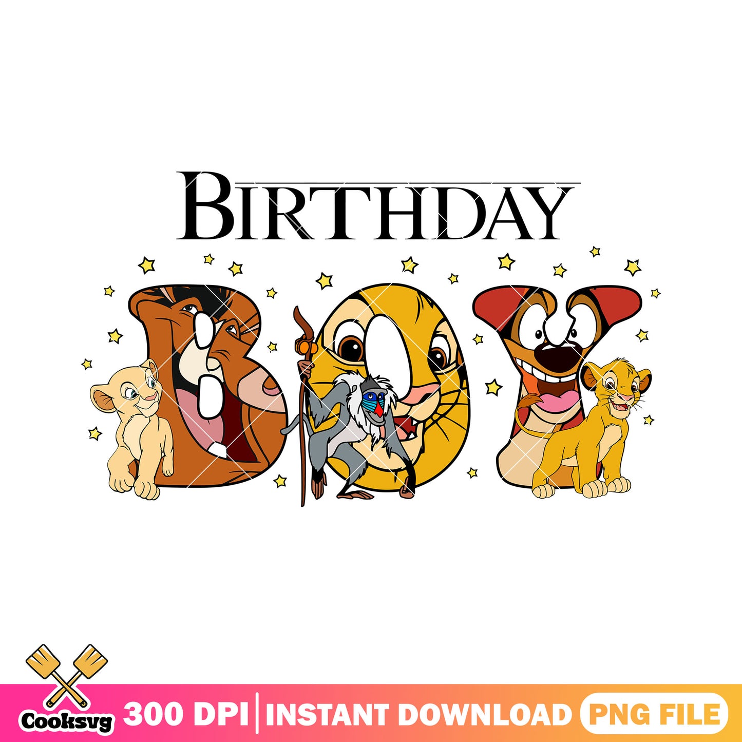 Birthday boy with lion king png, simba birthday png, birthday disney png