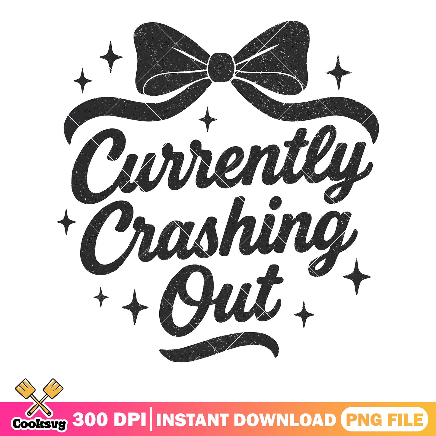 Black art crashing out png, bow conquette png, girl gifts png
