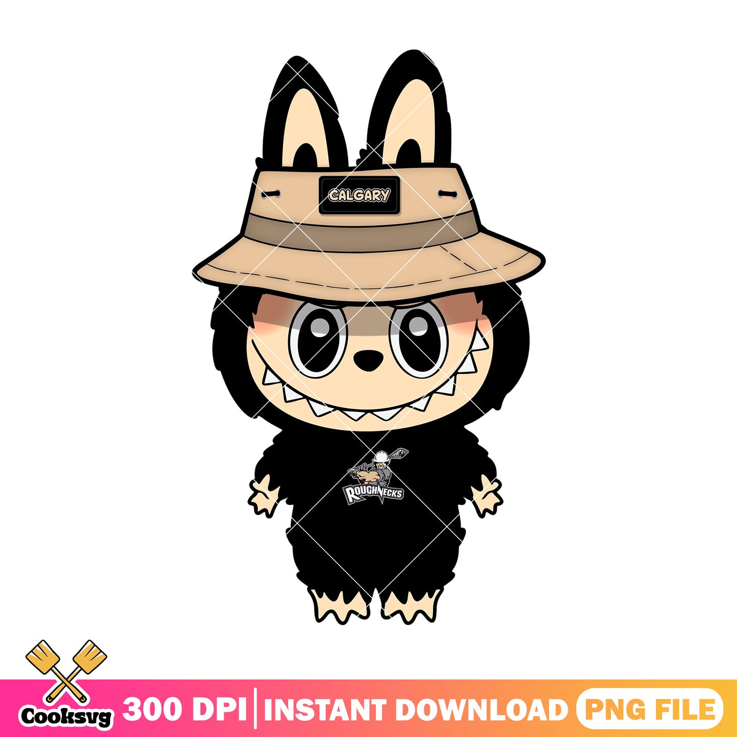 Black labubu monster png, calgary roughnecks png, labubu hehe png