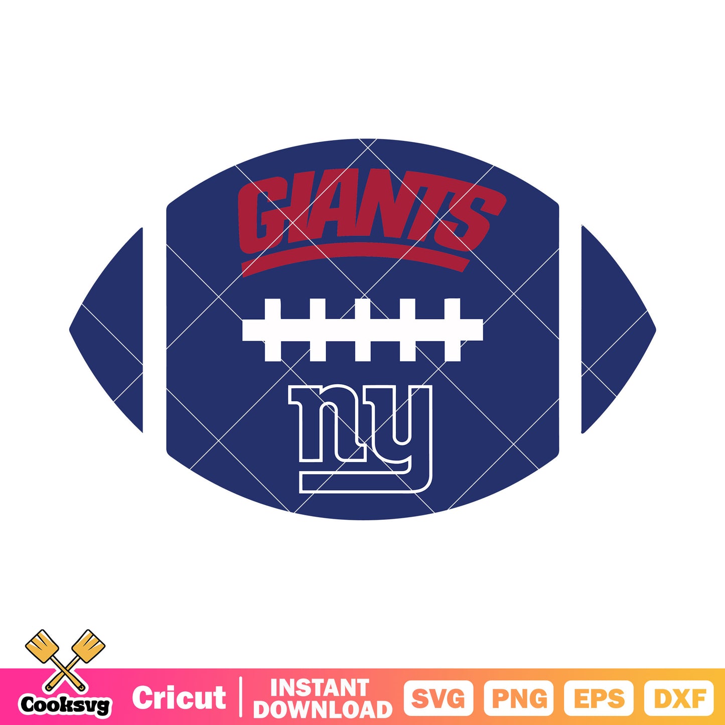 Blue giants new york ball svg, ny giants svg, nfl football svg