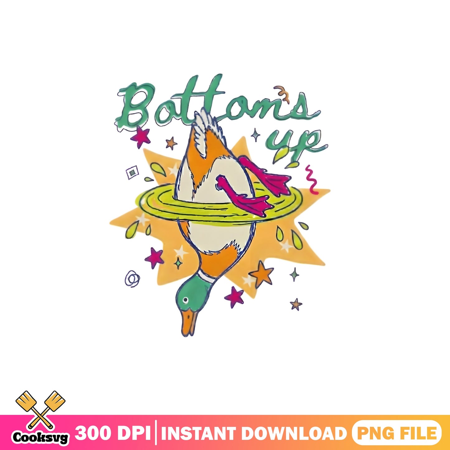 Bottoms Up Duck PNG, Funny Duck Clipart, Duck Lover PNG