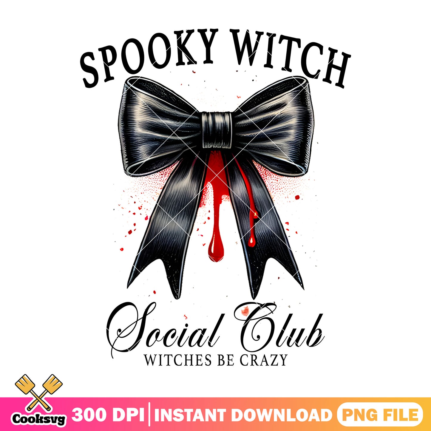 Bow spooky witch png, halloween decor png, halloween bow png
