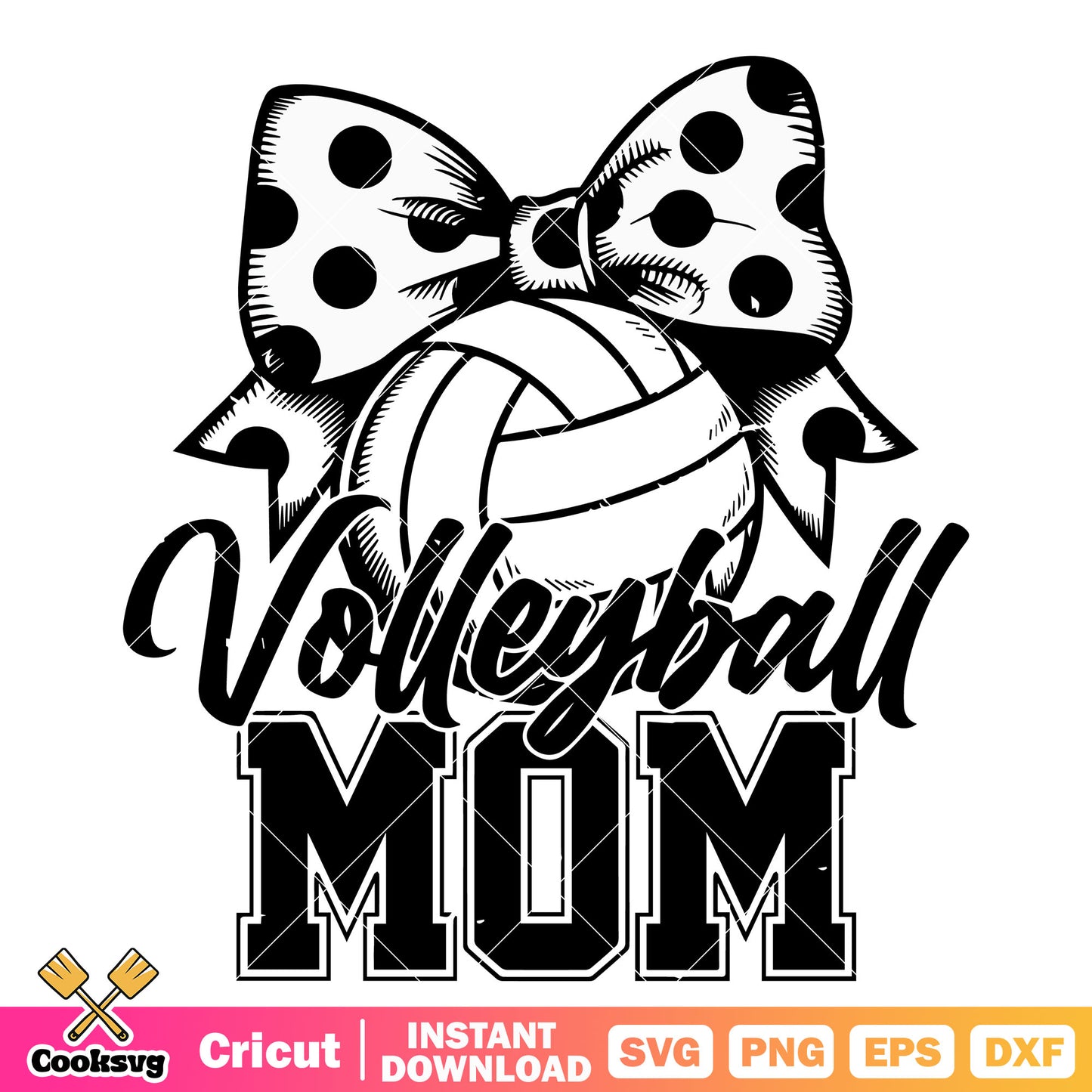 Bow tie volleyball mom svg design, volleyball mom svg, bow tie svg