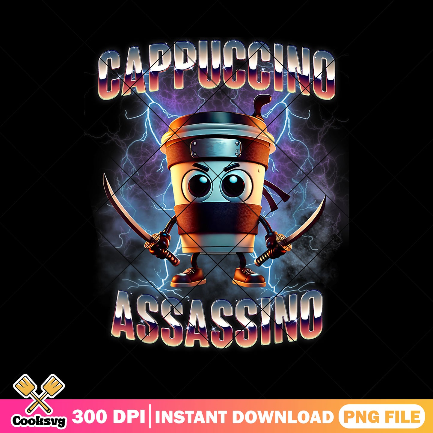 Cappuccino Assassino Italian brainrot png, brainrot trends png, funny meme png
