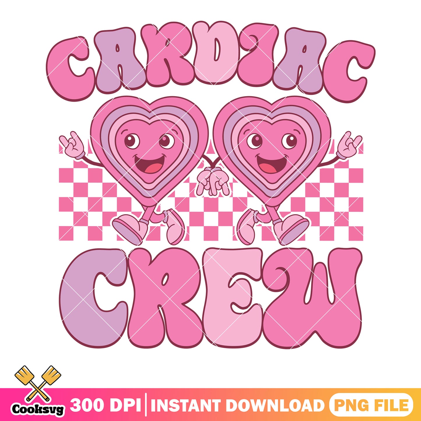 Cardiac crew love vibes png, valentine vibes png, valentine heart png