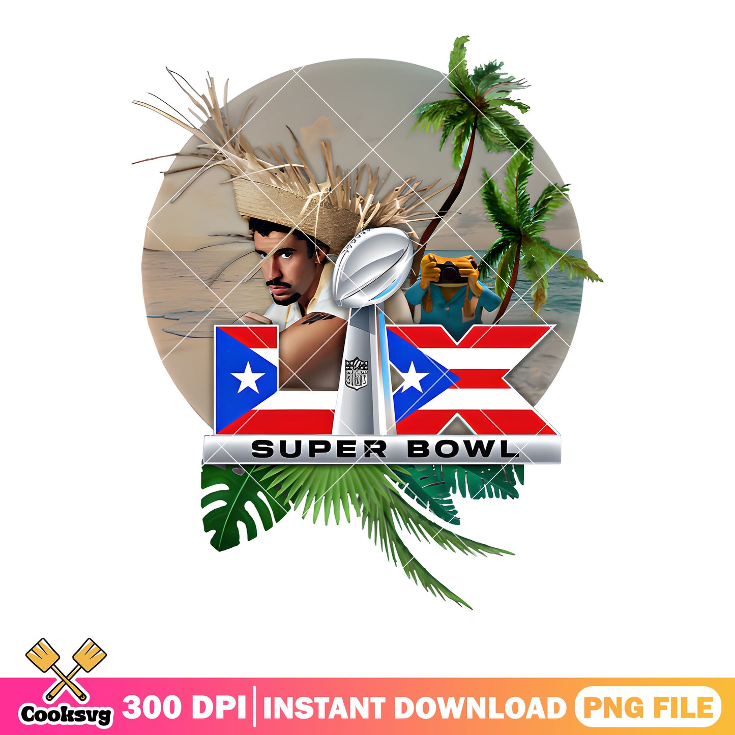 Champion super bowl benito png, bad bunny png, super bowl png