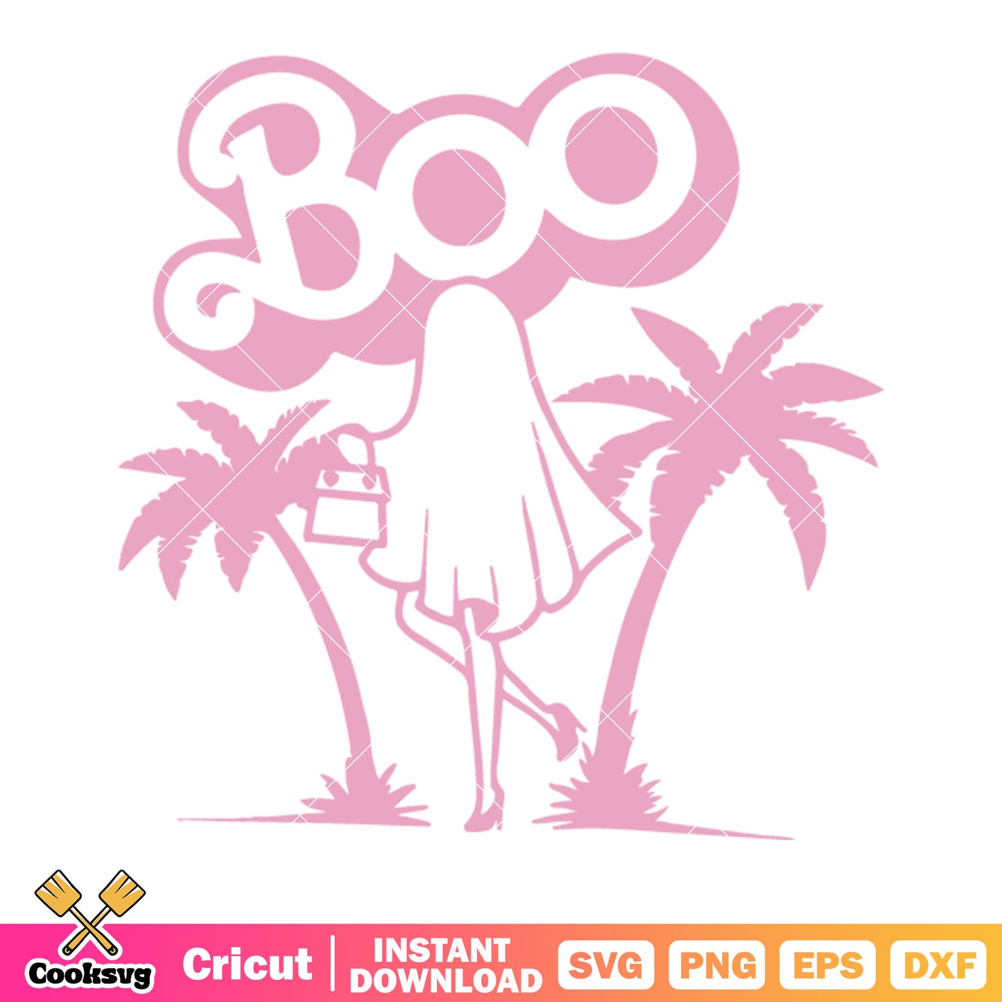 Charming boo ghost svg, coconut tree svg, ghost costume svg