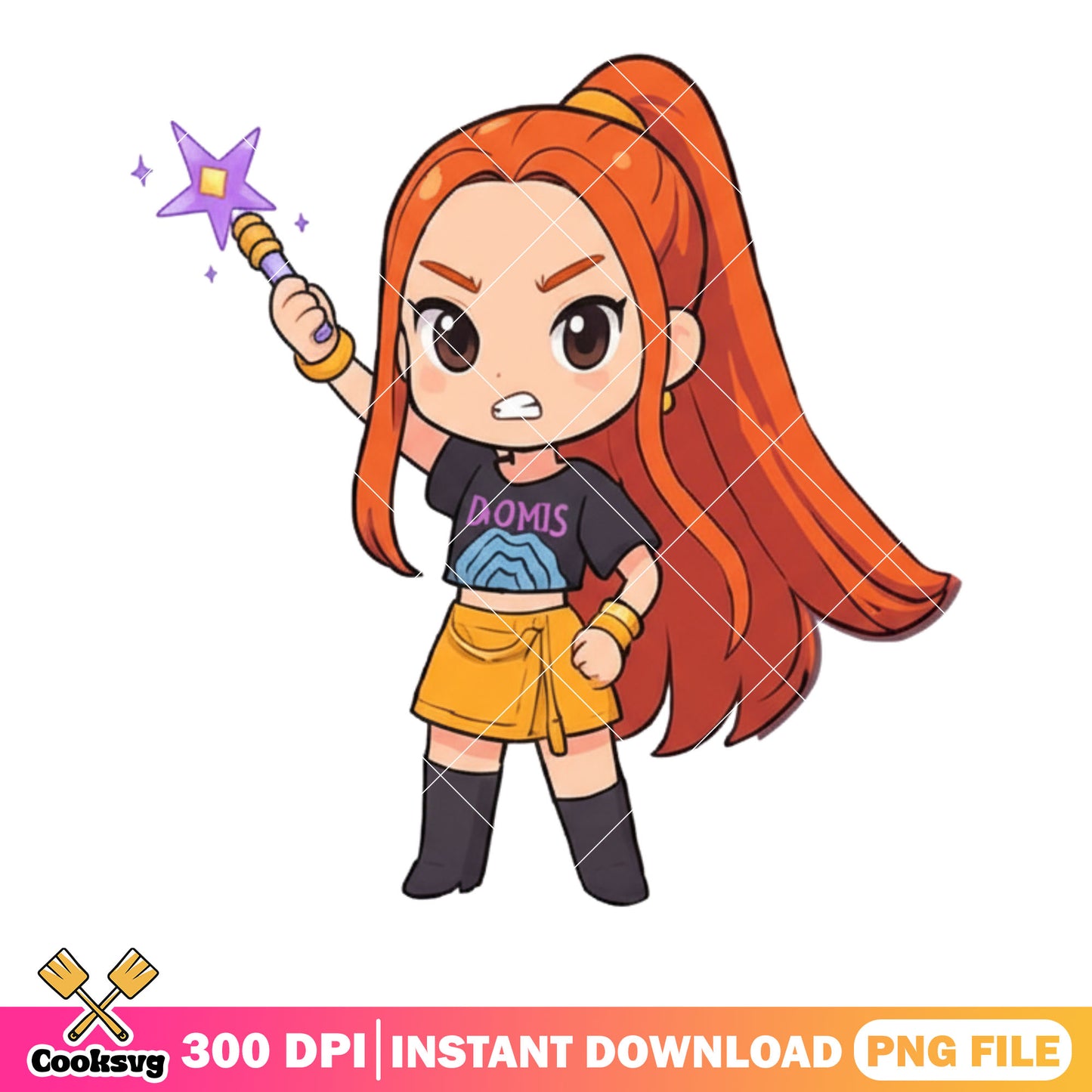 Chibi mira star wand poster png, anime chibi mira png, star wand png