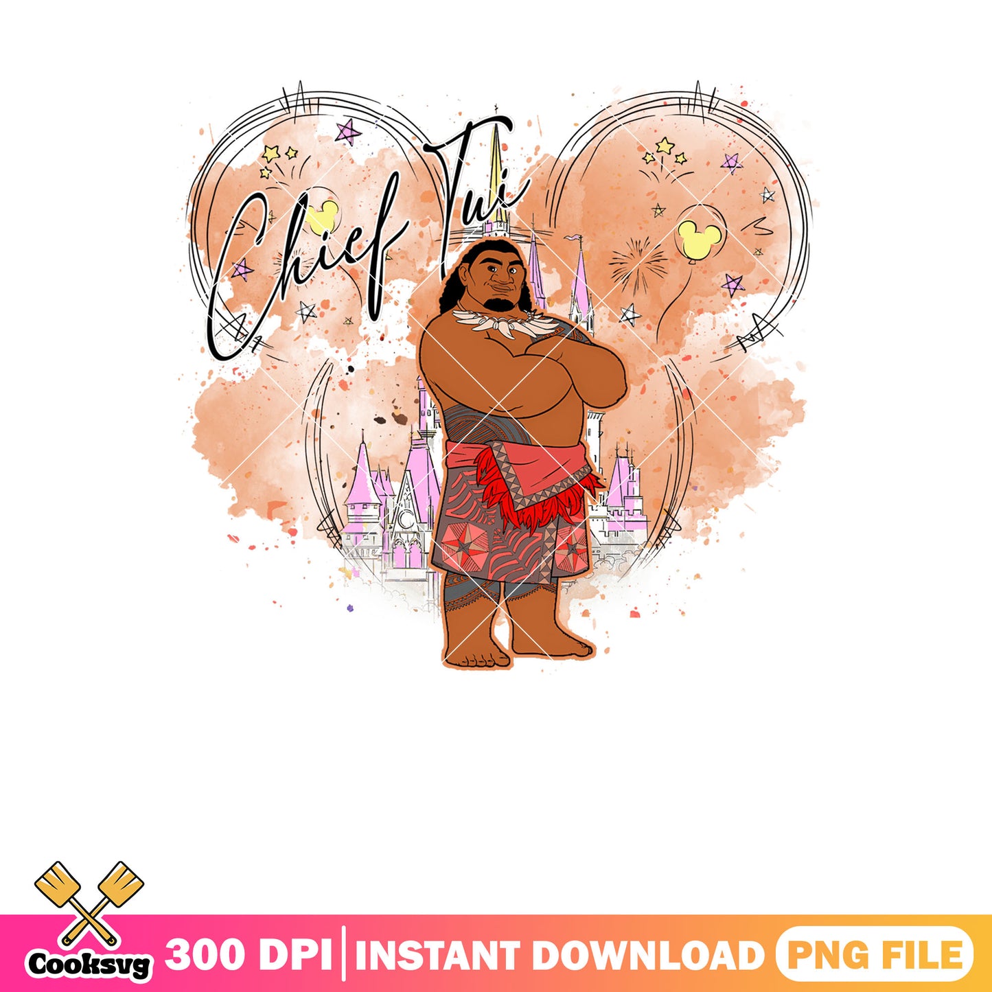 Chief tui disney bow png, chief tui png, disney castle png