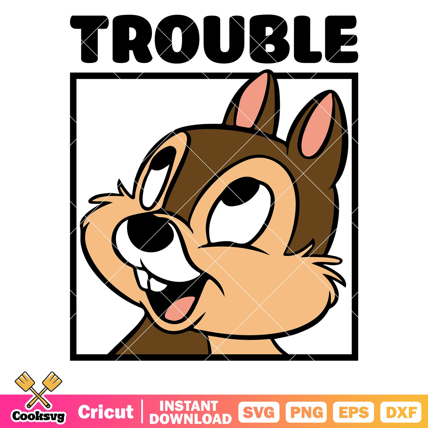 Chip and dale disney trouble svg, chip and dale svg, disney trouble svg