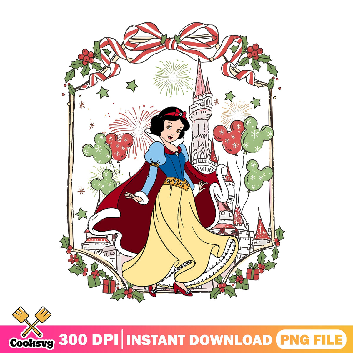 Christmas Light Snow white