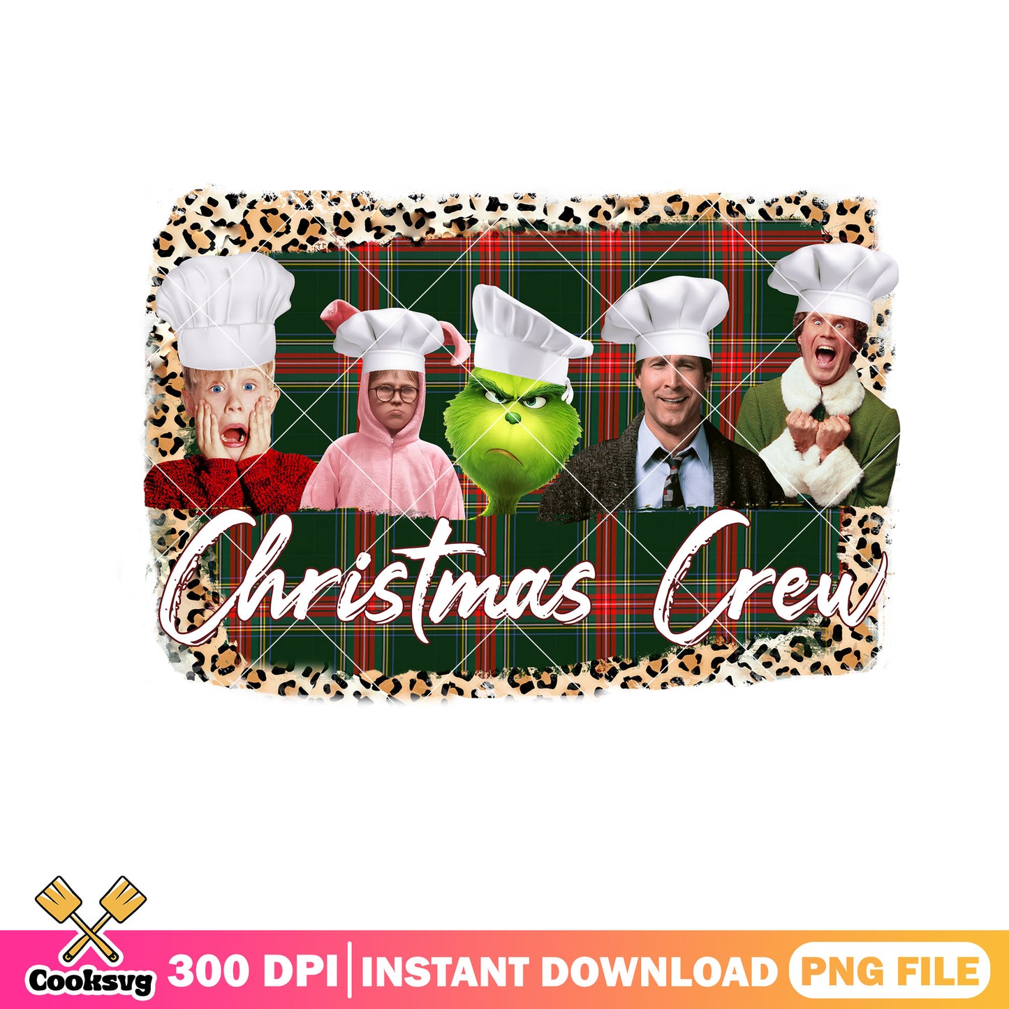Christmas crew pattern png, the grinch png, Ralphie Parker png