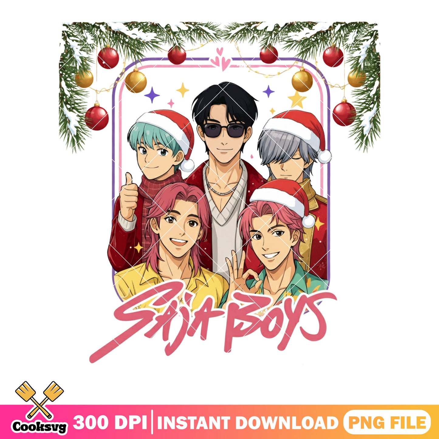 Christmas decor saja png, jinu saja boys png, baby saja boys png