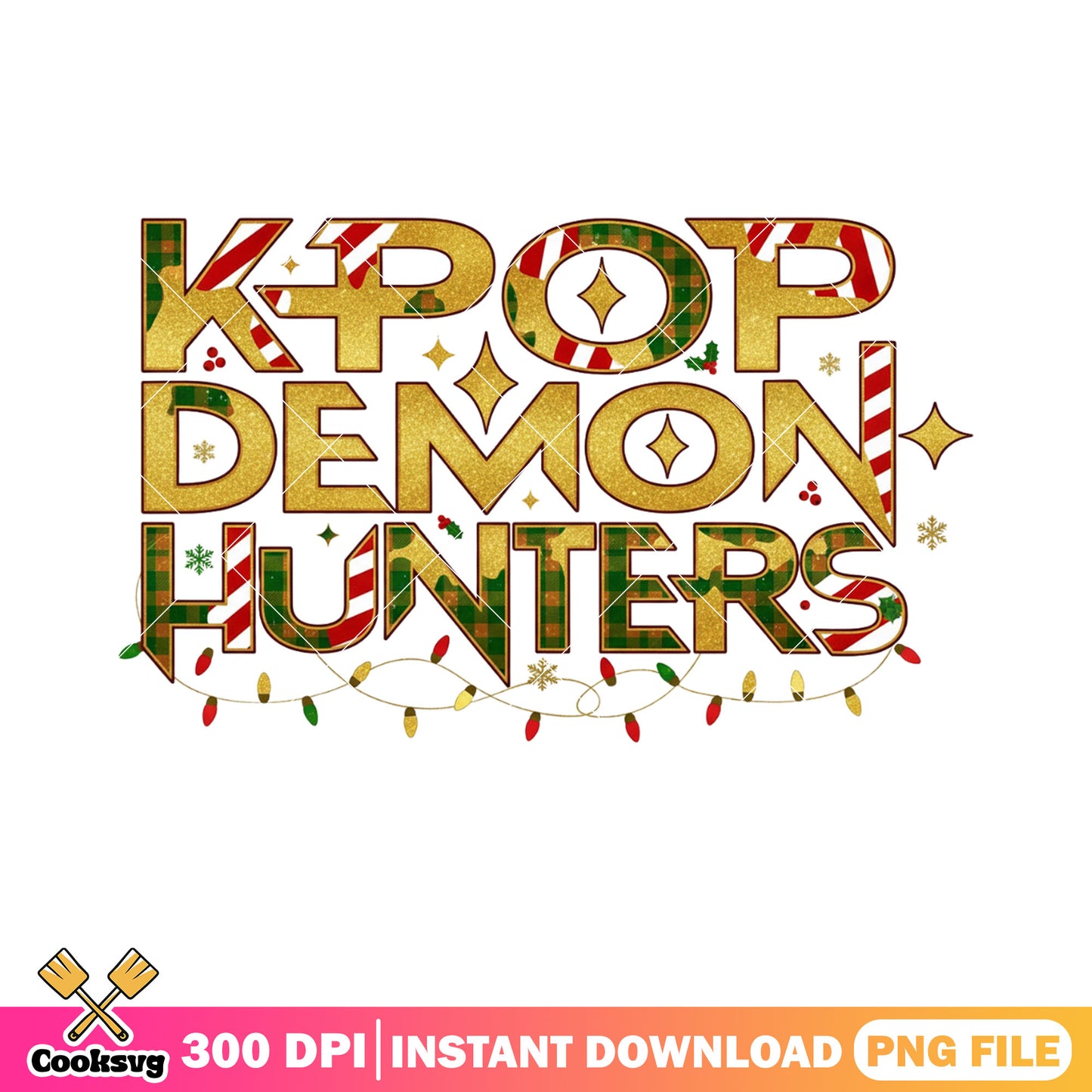 Christmas stringline hunters demon png, kpop demon hunters png