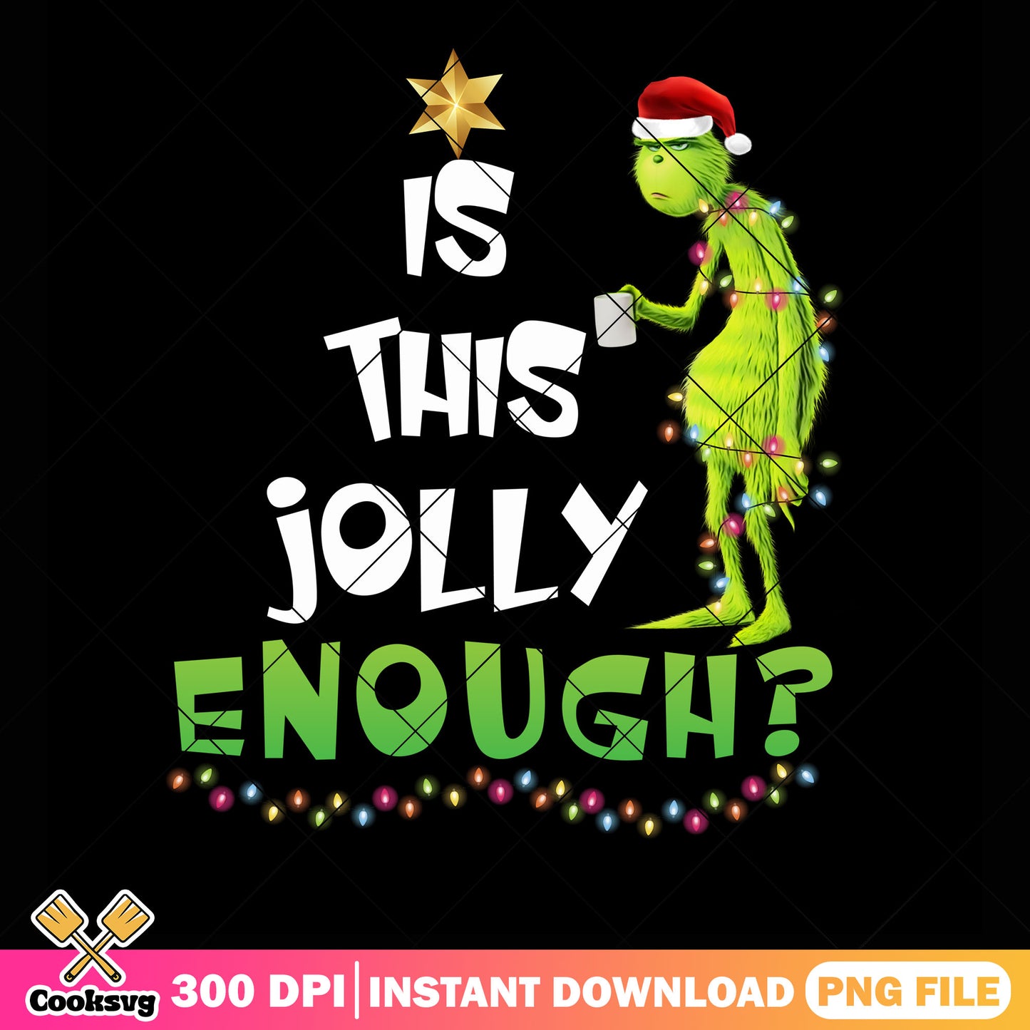 Christmas tree vibes png, Christmas stringlights png, the grinch png
