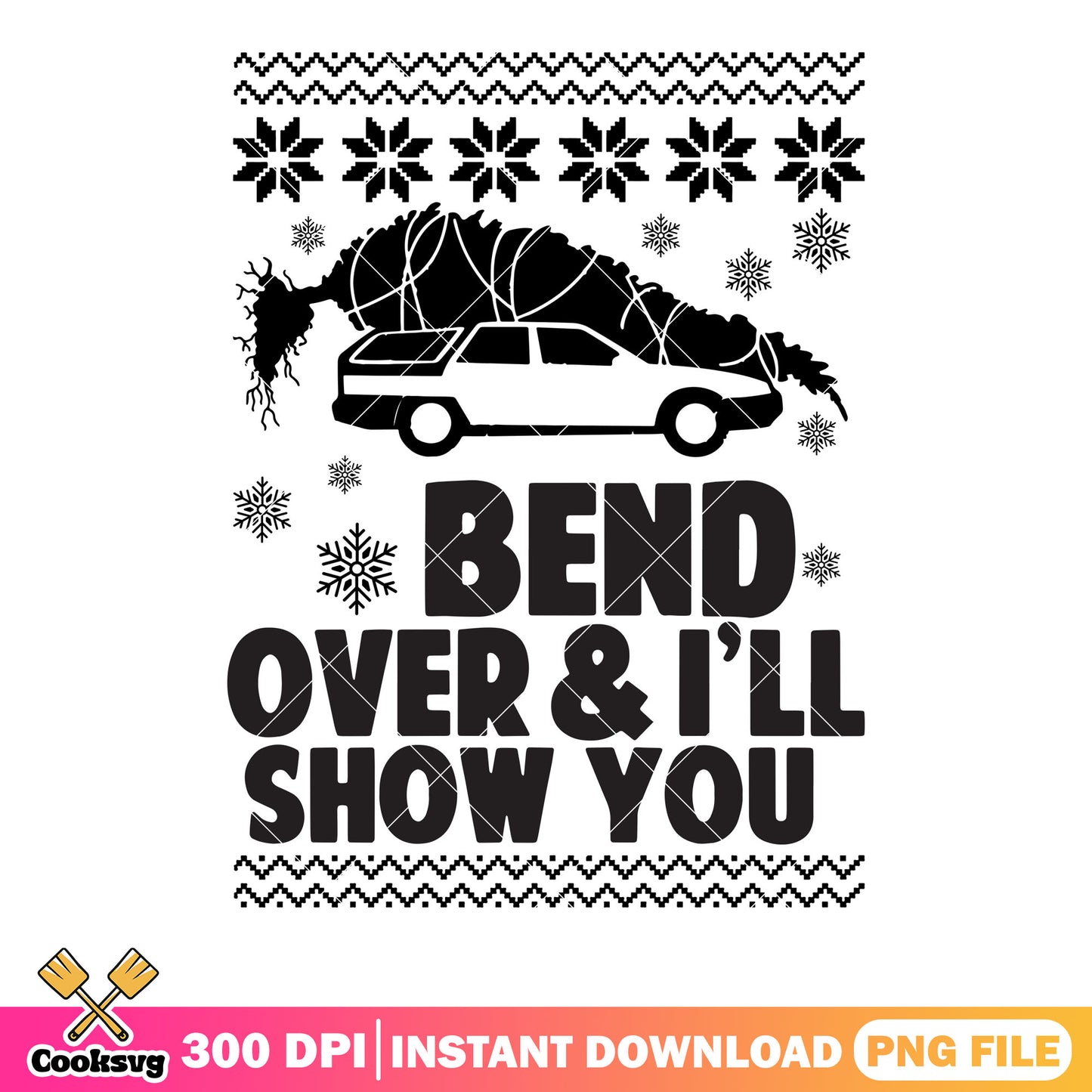 Clark griswold bend png, over show you png, snowflake decor png