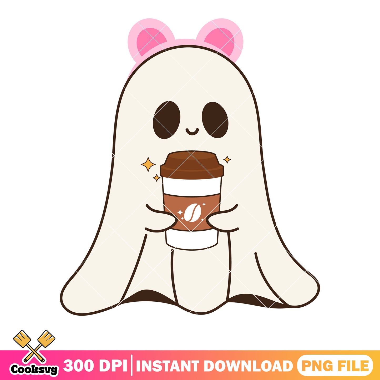 Coffee cup hat pink notch png, ghost costumes png, scary night png