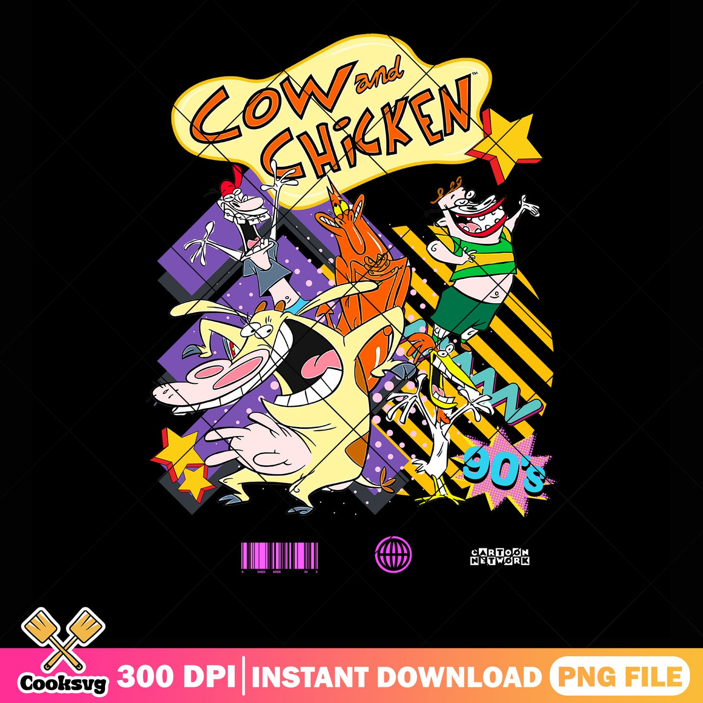 Cow Chicken and friend png, funny characters png, Cartoon Network png