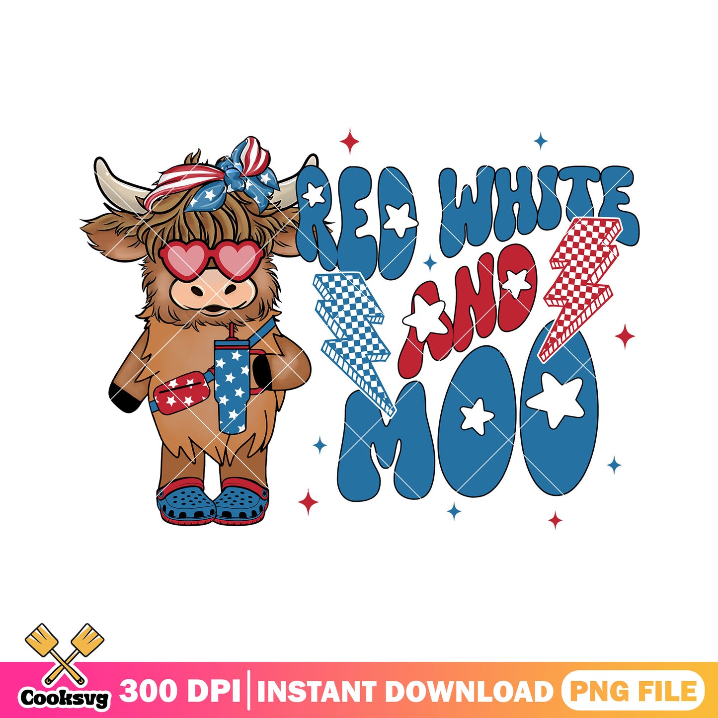 Cow red white and moo png, highland cow png, red white america png