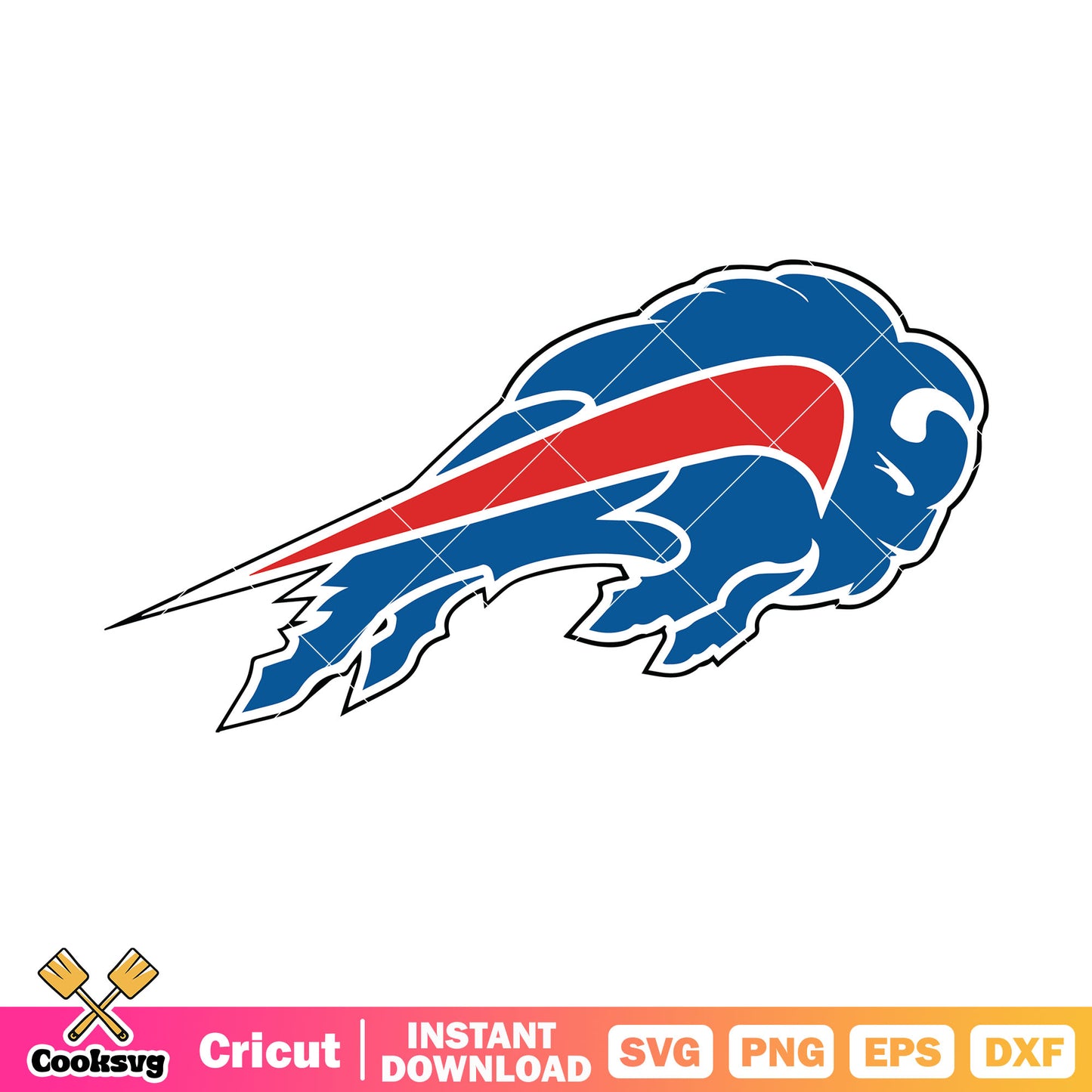 Crazy blue bull svg, buffalo bills svg, national football team svg