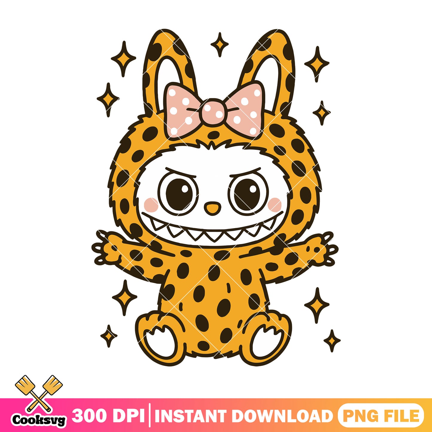 Creepy dotted creature png, labubu dolls png, labubu halloween png