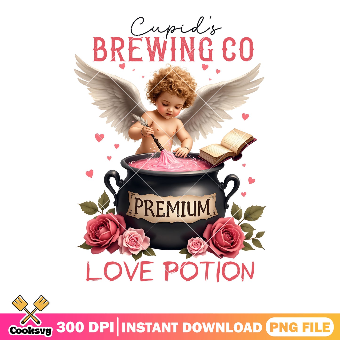 Cupid brewing co png, valentine vibes png, valentine cupid png