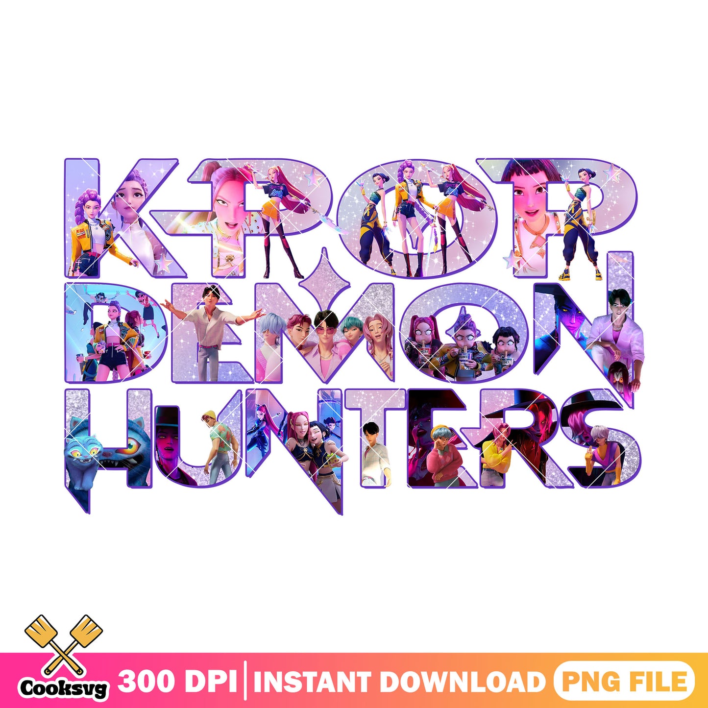 Custome name kpop png, love saja boys png, huntrix band png